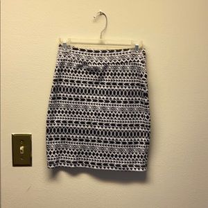 Black and white patterned skirt